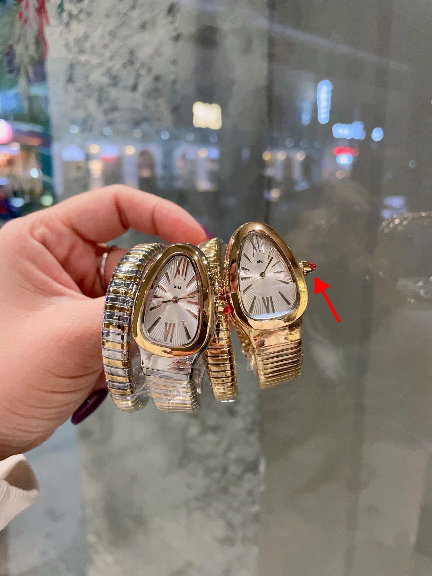 Luxury XHJ Women's Watches BV Serpenti Tubogas Seduttori Ladies Watch Quartz Diamonds The Best Waterproof 36 Months Warranty