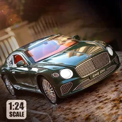 1:24 Scale Continental GT Alloy Car Model Toy Pull Back Diecast Metal Sports Cars Models Simulation Sound Light Collection Gifts