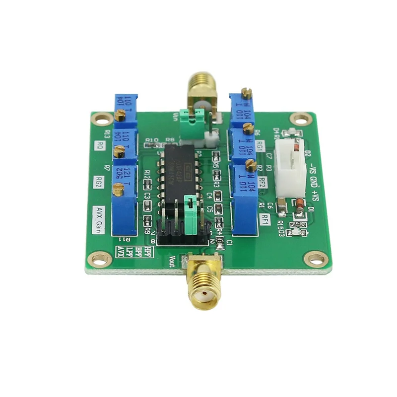 B68C UAF42 High Pass Low Pass Band Pass Active Filter Adjustable Frequency Gain Q Value Universal Filtering Board