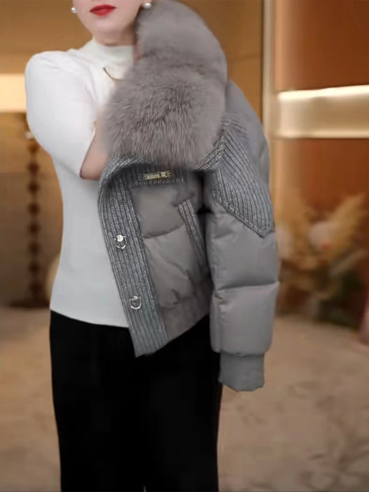 

Новая модная женская зимняя утепленная куртка Ele Chinese Sle Thiened с пуговицами и воротником-стойкой из хлопка