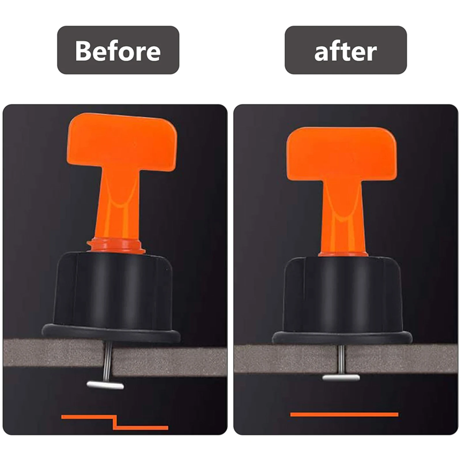

200pcs Tile Leveler Steel Needle Ceramic Tiles Spacers Levelling Clips System Kit Replaceable Balancer Construction Tools