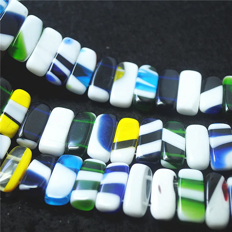 

44PCS Hot Italy Glass String For Women Necklace Making Accessories 21X8MM Fashion Jewelry Designs Marano Glass