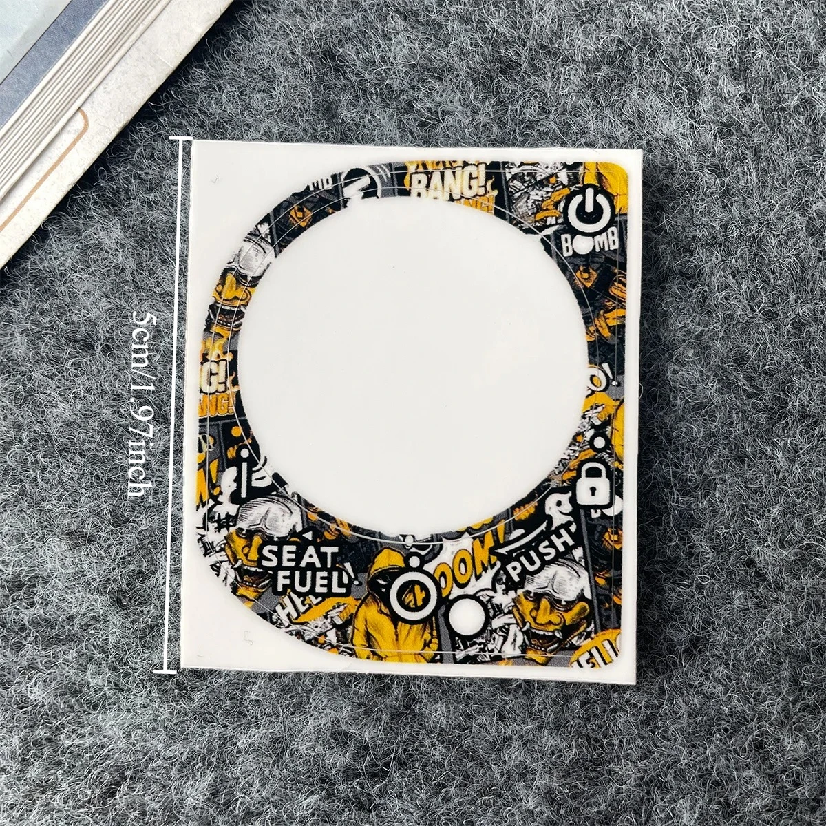 1Pc Universal Motorcycle Ignition Lock Decor Sticker, Graffiti Waterproof Vinyl Modified Decal