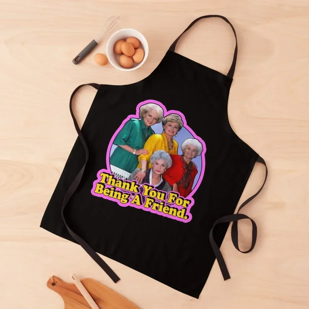 

Thank You For Being A Friend-The Golden Girls Apron Smock for hairdressing Kitchen Things Kitchen Supplies Idea Goods Apron