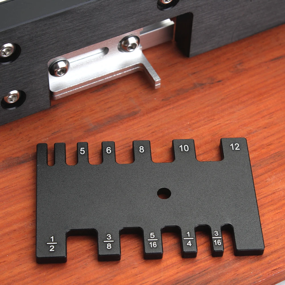Tenon Caliper Gauge Aluminum Dovetail Jig High Precision MM/Inch Saw Table Machine Gauge Saw Ruler Woodworking Measuring Tool