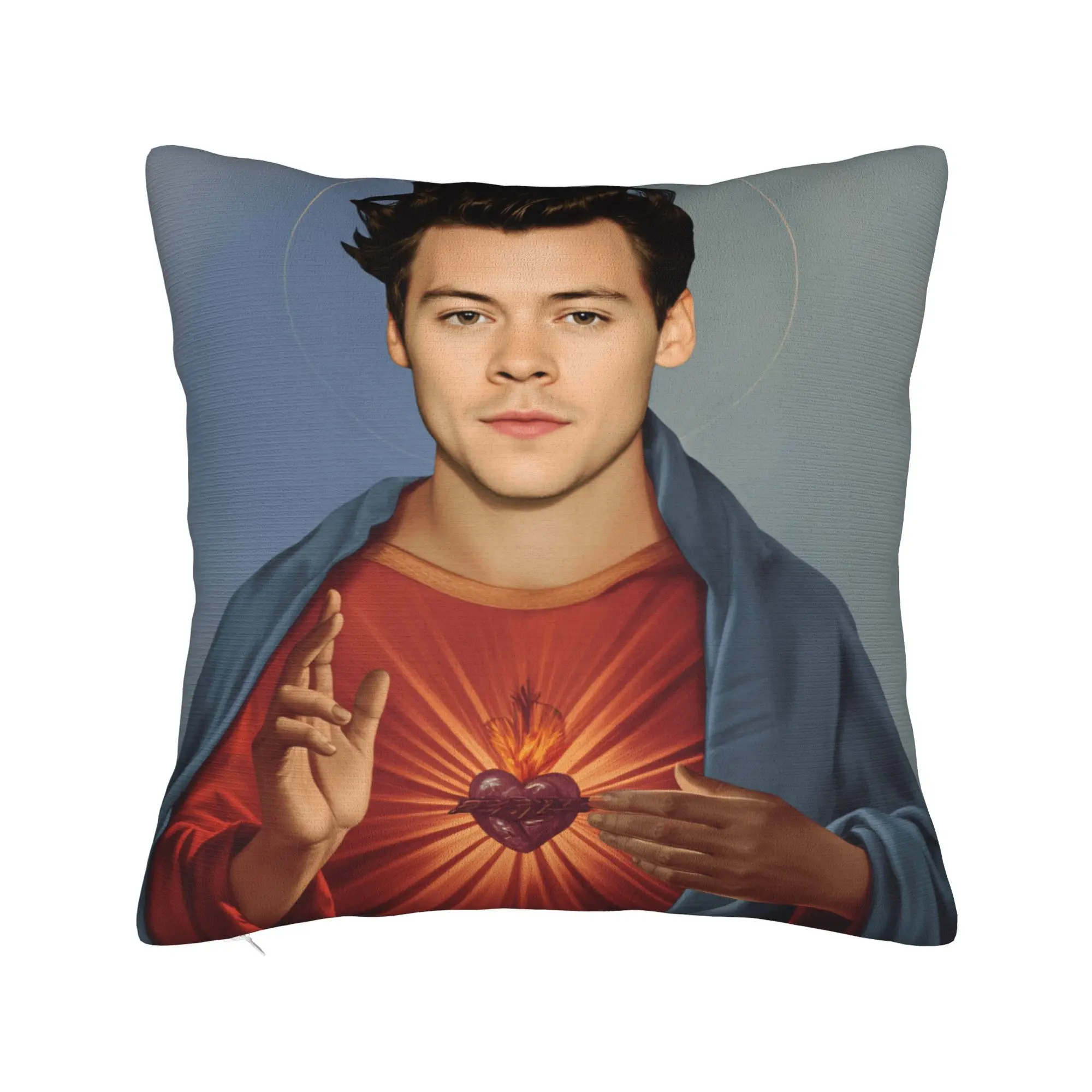 Singer H-Harrys S-Styles Saint Pillow Cover  Fashion Pillow Case For Sofa Bedroom Home Decor Square Pillowcases Gift Idea