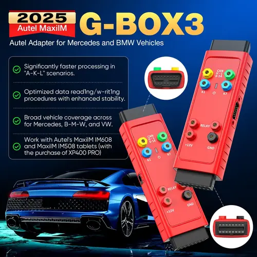 Imagen 2 del producto Adaptador de herramienta de accesorios Autel G-BOX3, para Mercedes-Benz/Para BMW, funciona con MaxiIM IM508(S) + XP400 IM608 PRO II, escáner IM608S II