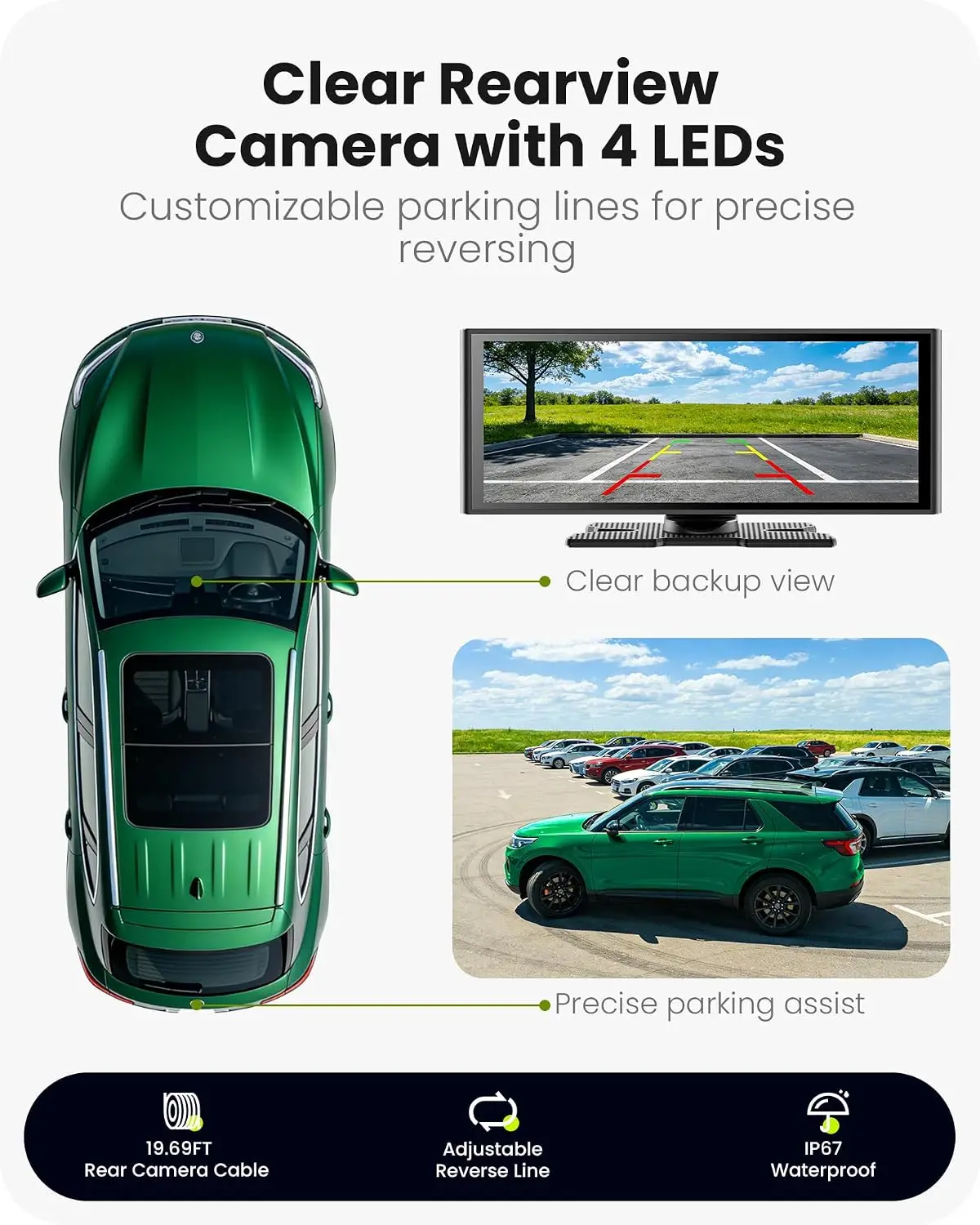 9.26" Wireless CarPlay Screen with Backup Camera, Portable Car Tablet for Apple CarPlay & Android Auto, GPS Navigation, Bluetooth 5.2, Plug & Play view 5