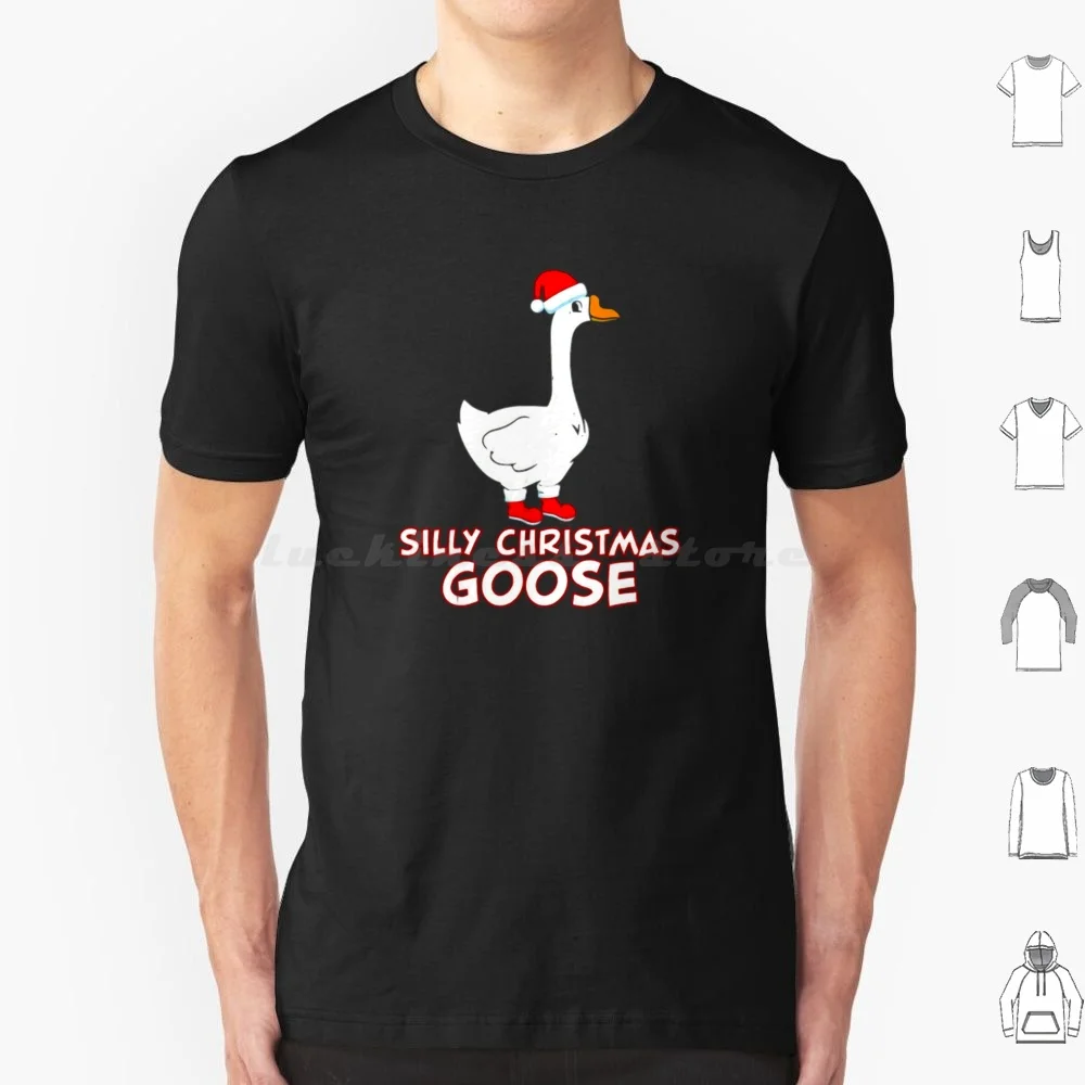 Silly Christmas Goose T Shirt Cotton Men Women Diy Print Funny Christmas Silly Honk Retro Natal New Year Animals Goose