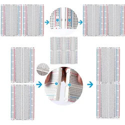 400 포인트 브레드보드, 830 포인트 브레드보드, MB-102 무납땜 PCB 테스트 보드, 400 홀 브레드보드, MB102 테스트 개발 DIY, 신제품