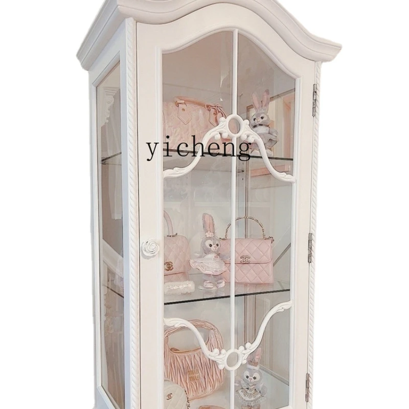 

Xl Solid Wood Display Cabinet Glass Door Sideboard Cabinet Hand-Made Bag Perfume Showcase