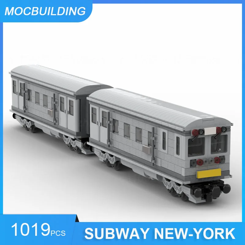 MOC Building Blocks Subway New-York 2 Train Model DIY Assemble Bricks Transportation Educational Creative Toys Gifts 1631PCS