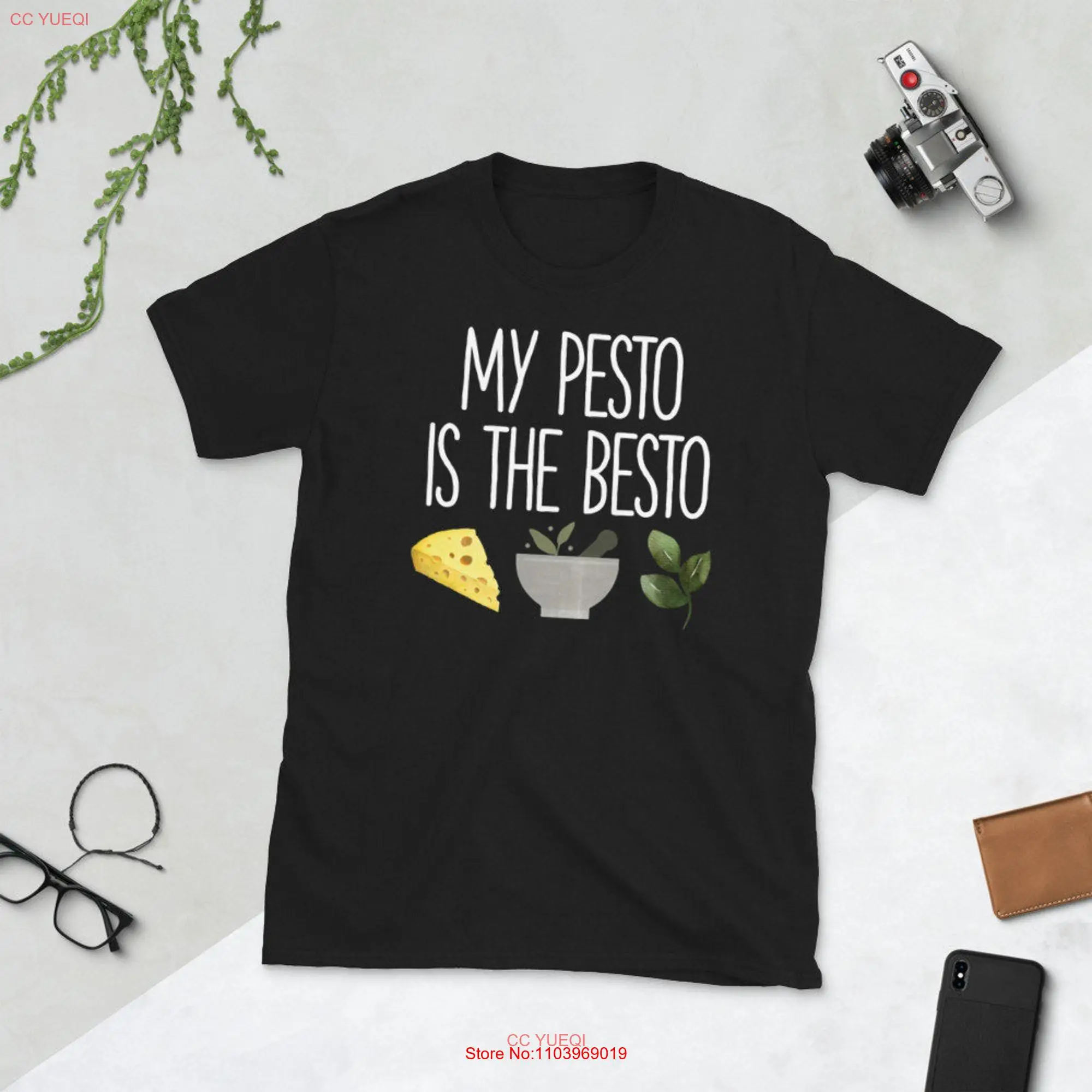 My Pesto Is The Besto T Shirt Italian Food Foodie s Italy Art Basil long or short sleeves