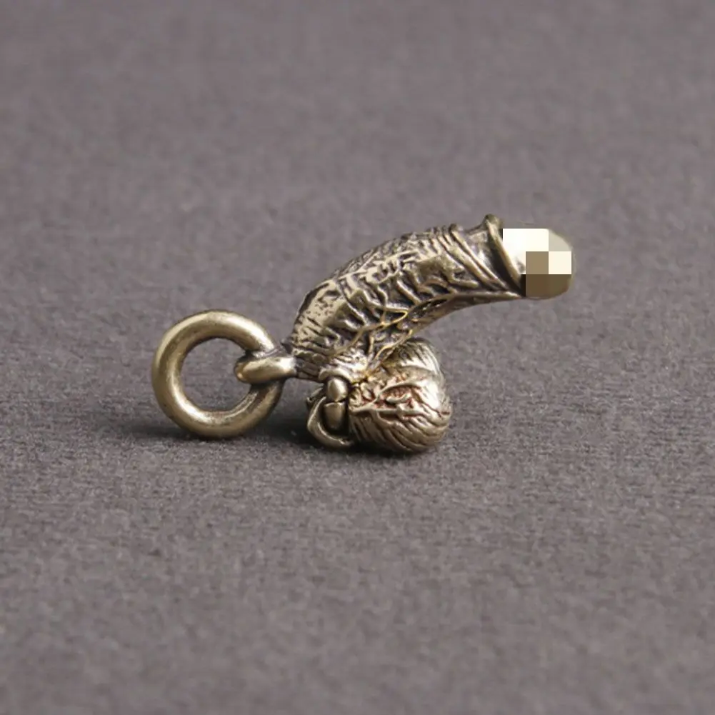 Mini pendentif en forme de poussin, jouet de Simulation de personnalité, pénis masculin, porte-clés en laiton