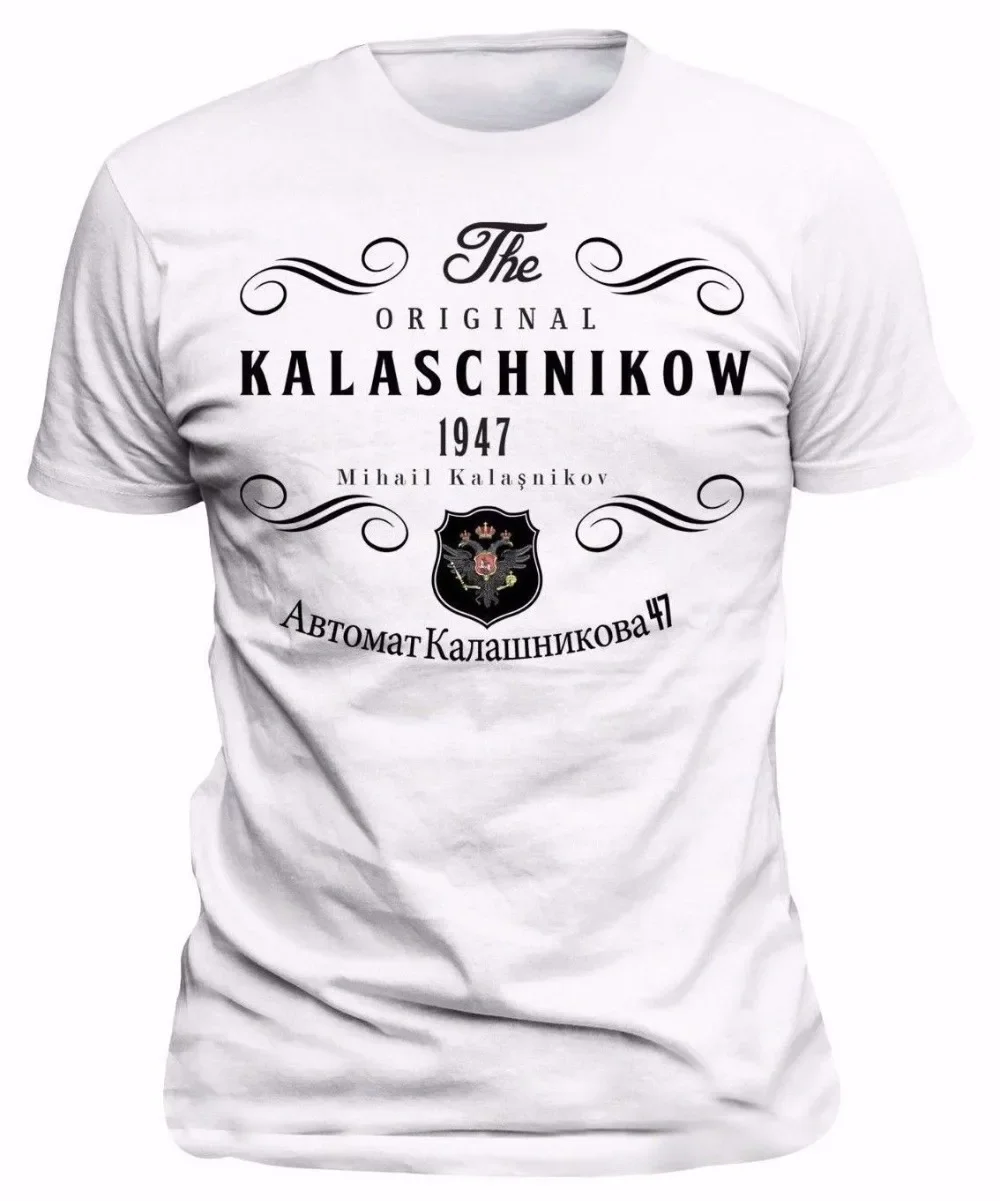 Camisetas con estampado de cosas para hombre, camiseta Original de Rusia Kalashnikov Ak-47 CCCP Moscú Rusia