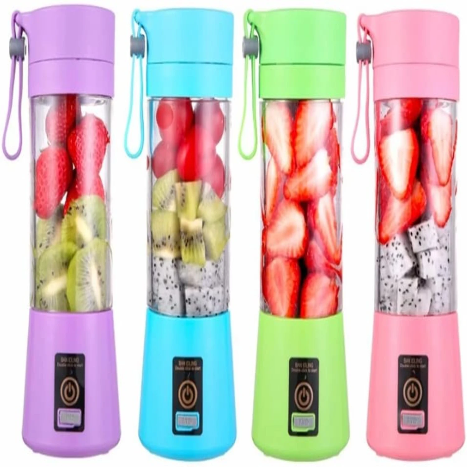 Portable USB Fruit Juicer Cup Blender - 6-Leaf Smoothie Maker