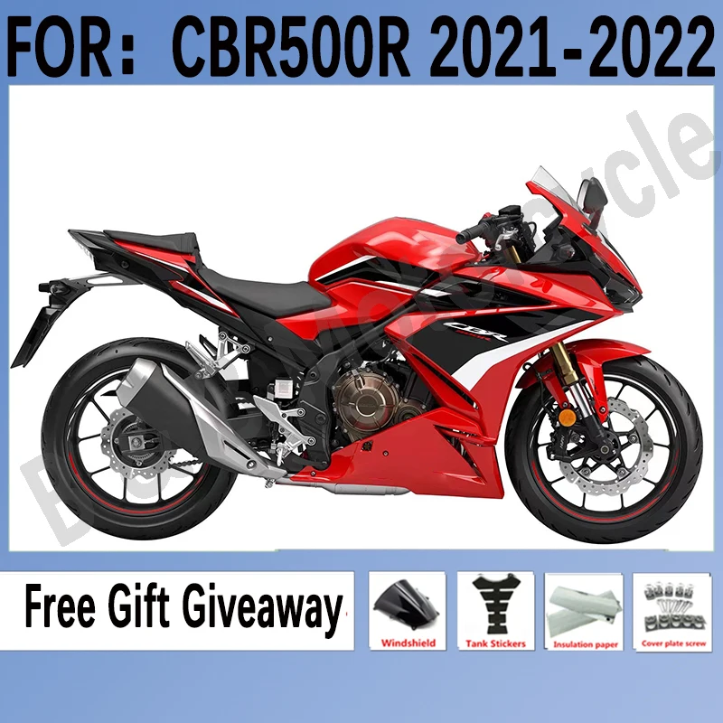 

For HONDA CBR 500R 21 22 Painted Motorcycle Fairing Bodywork Kit Fits ABS For Honda CBR500R 2021 2022 set Red