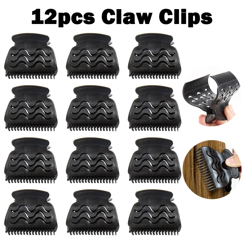 12pcs Detachable Positioning Clips Hairdresser Seamless Hairpin Professional Hair Clips Barber Home DIY Hair Styling Tools