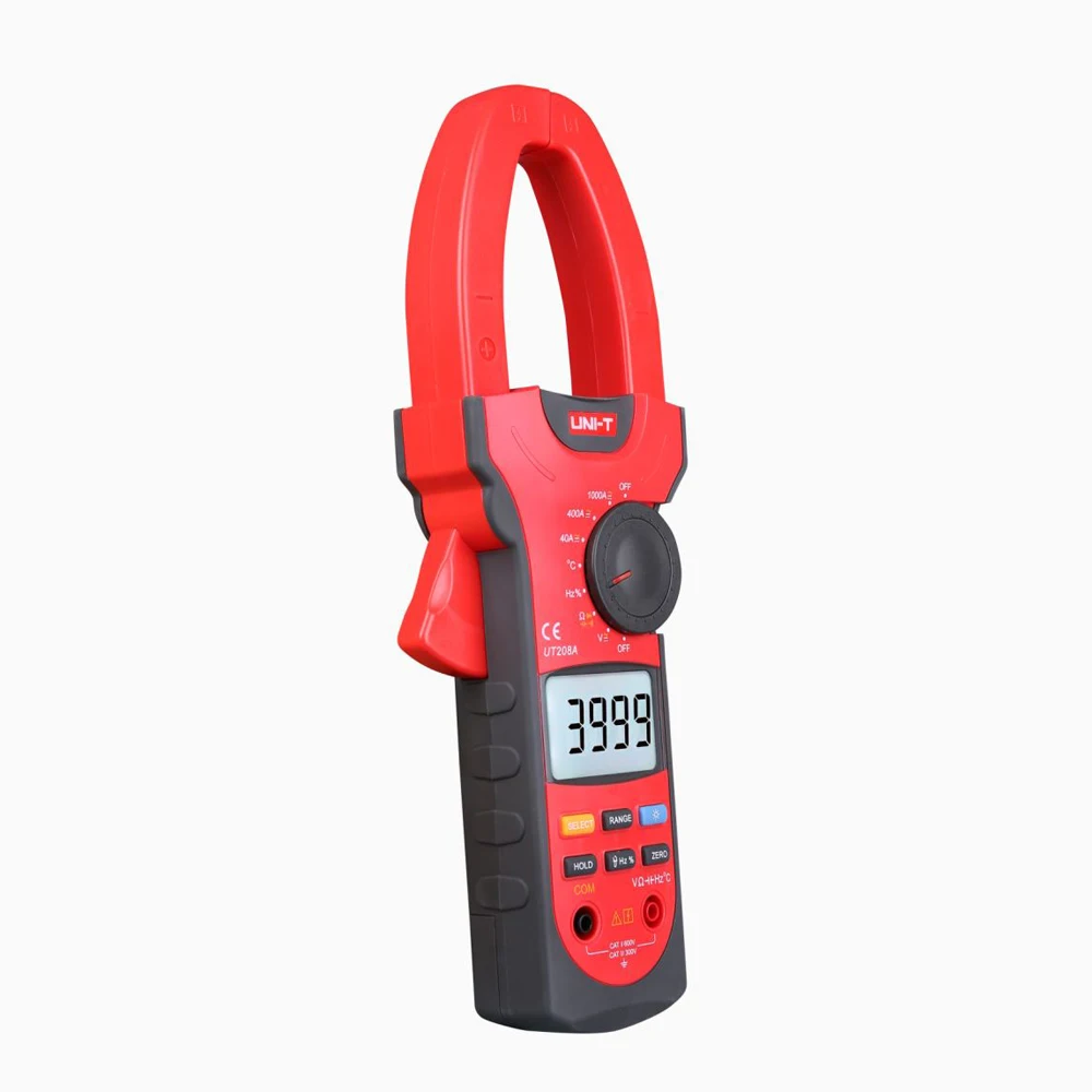 UNI-T UT208A 1000A Digital Clamp Meters AC DC amperimetrico Clamp voltmetro misuratore di frequenza Tester di capacità di temperatura