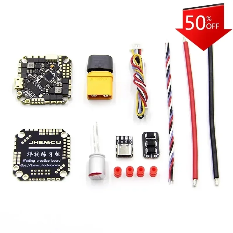 UniFly Excellent GHF405AIO-HD 40A F405 Baro OSD Dual BEC Flight Controller BLHELIS 40A 4in1 ESC