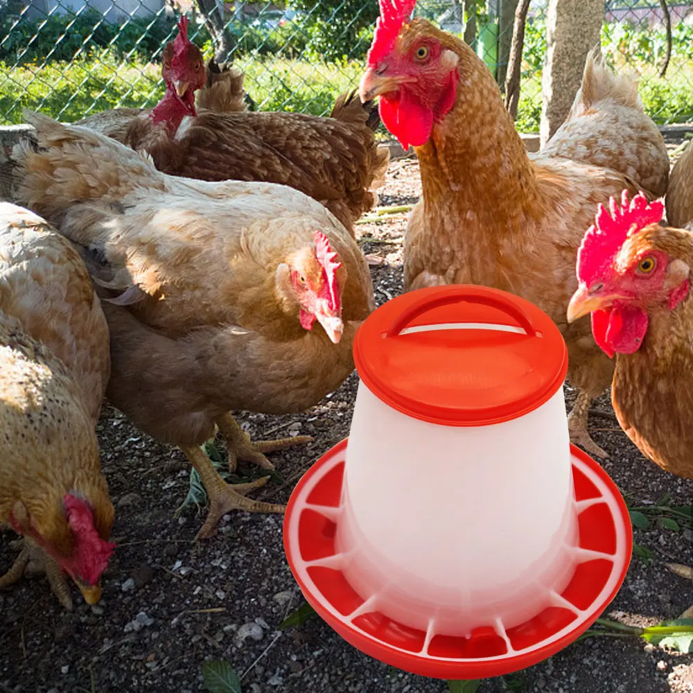 

3L Automatic Chicken Waterer & 3Kg Feeder Set, Hanging Poultry Drinker Bucket Feeder Bucket for Hens, Ducks, Quails