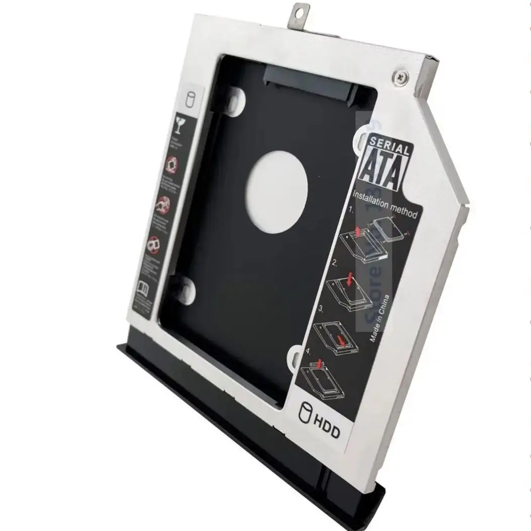 With Bezel Front Panel Bracket 9.5mm 2nd Hard Drive SSD HDD Optical bay Caddy Tray for Lenovo IdeaPad 310 510 ISK IKB IAP ABR