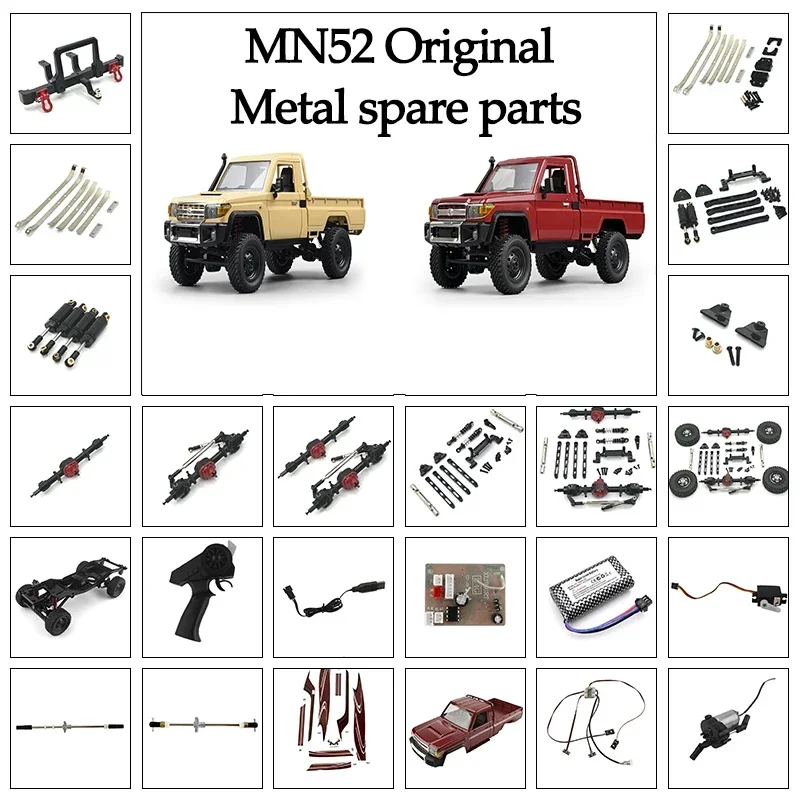 MN MODEL MN82 LC79 Metal Front and Rear Axle with 3mm To 4mm Shaft Sleeve 1/12 RC Car Upgrade Parts Accessories Car Accessories