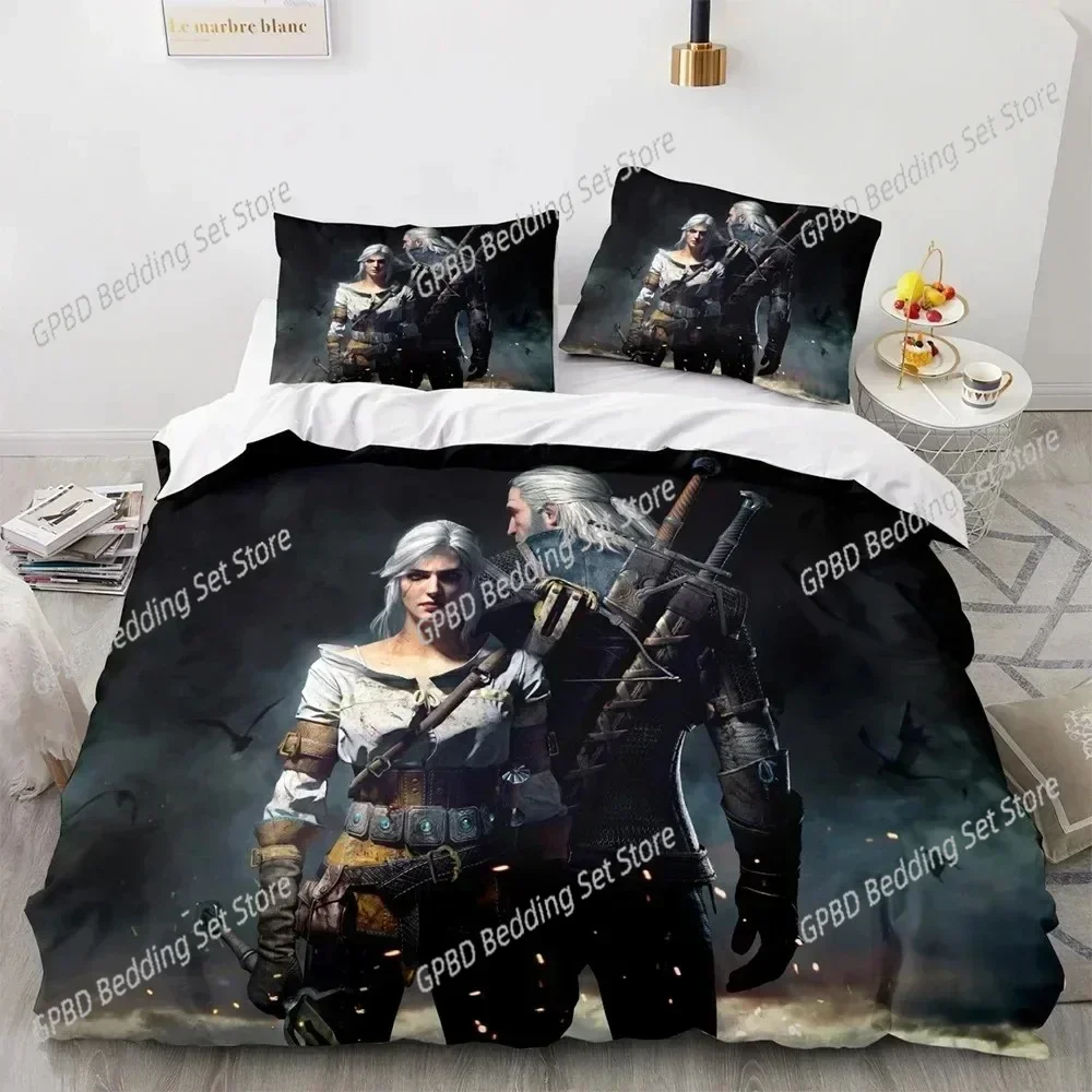 Luxury  New 3D Printed W-Witchers 3D Duvet Cover Bedding Set Comforter Linen Pillowcases Home Decor Single Double Twin King Quee
