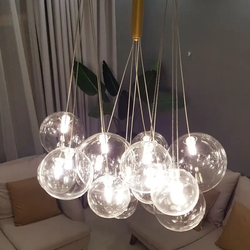 Full Sky Star Pendant Lamp Modern Home Decoration Ceiling Lamp Indoor Lighting Restaurant Kitchen Island Glass Ball Hanging Lamp