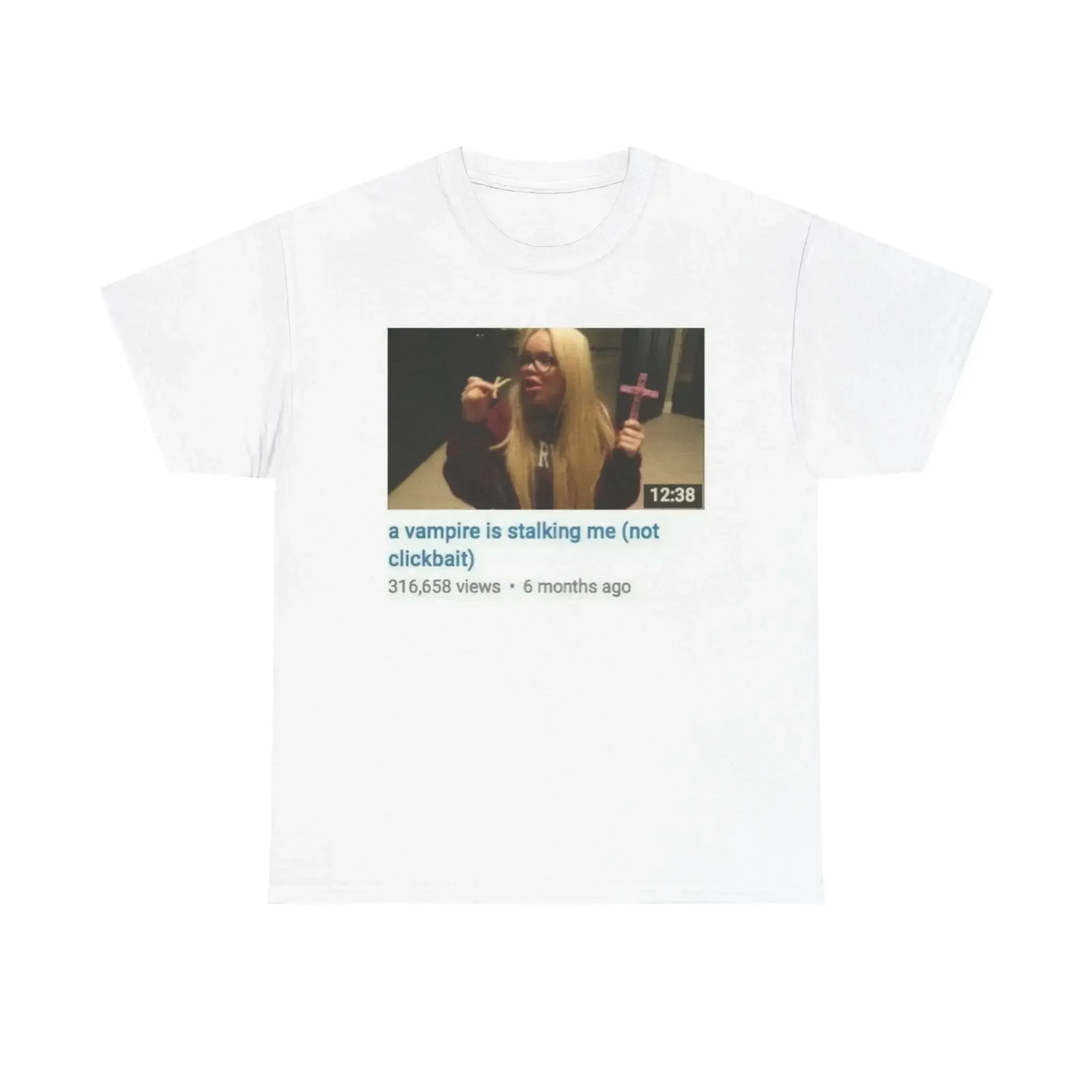 Trisha Paytas Graphic Tee 100% CottonFunny Vampire Meme Tshirt, Not Clickbait  Video Screenshot Shirt, Retro Viral Internet Meme