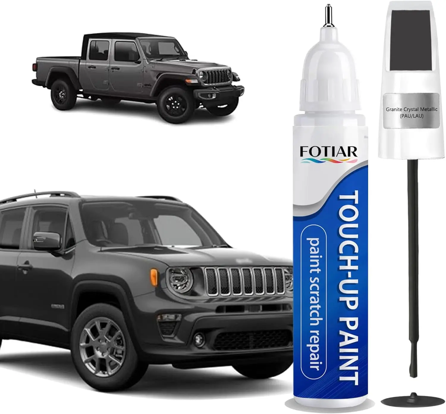 

Granite Crystal Metallic Touch Up Paint Pen - 2-in-1 Scratch Repair Kit for Car Chips & Nicks, Easy Application