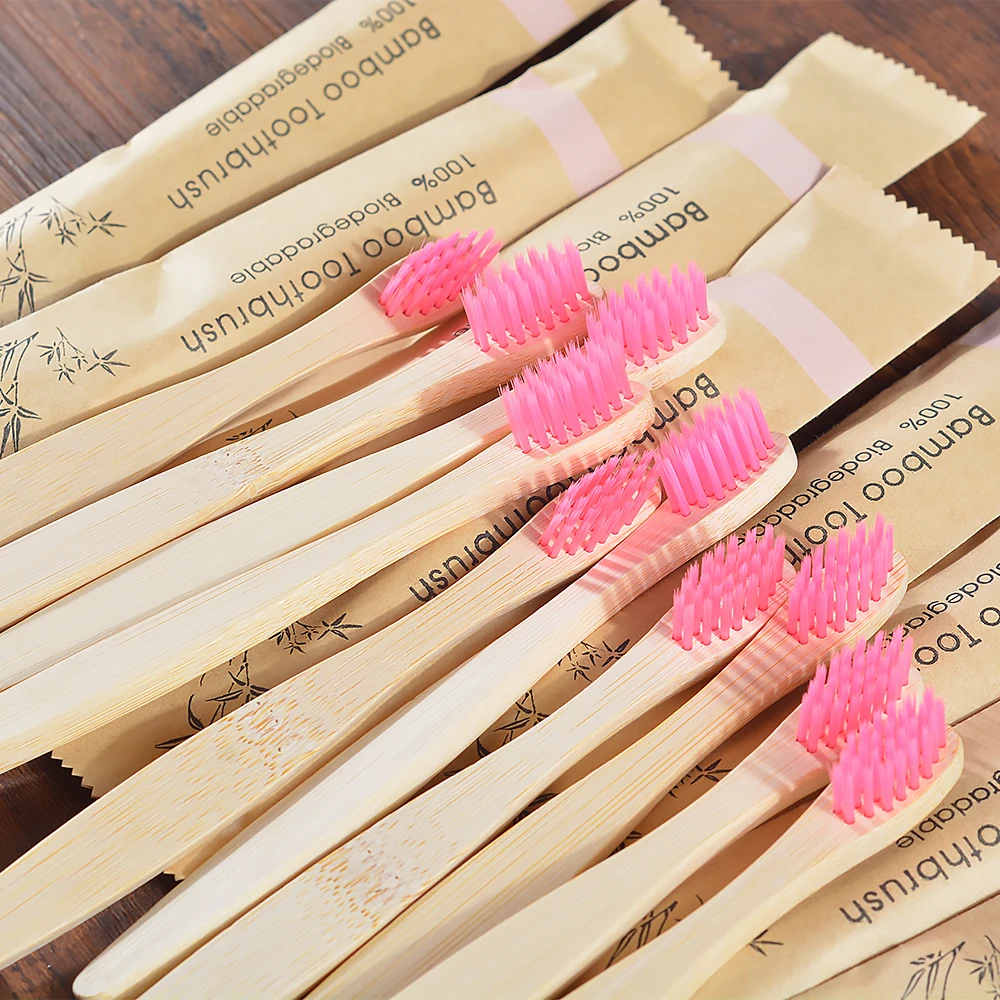 10Pack Kinder Weichen Borsten Bambus Zahnbürste Freundliche Zahnbürste Sets Zähne Tiefen Reinigung Dental Mundpflege Kind Zahnbürste – Detail 11