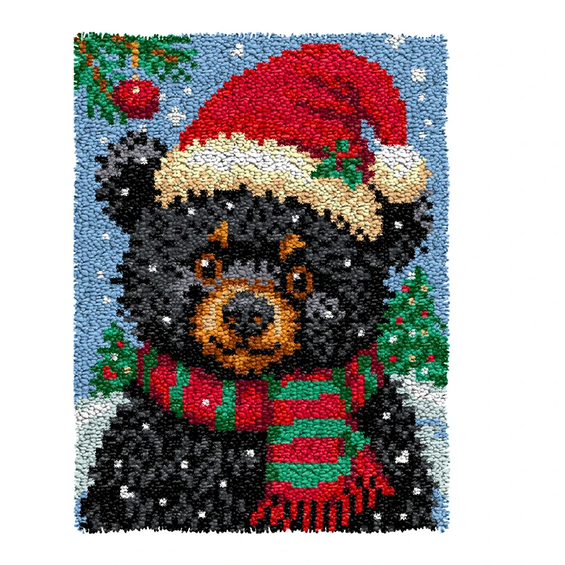 عيد الميلاد الحيوانات هوك البساط عدة البساط صنع عدة التطريز السجاد مجموعة للسجاد المبتدئين السجاد صنع أداة Precut الكروشيه الهدايا