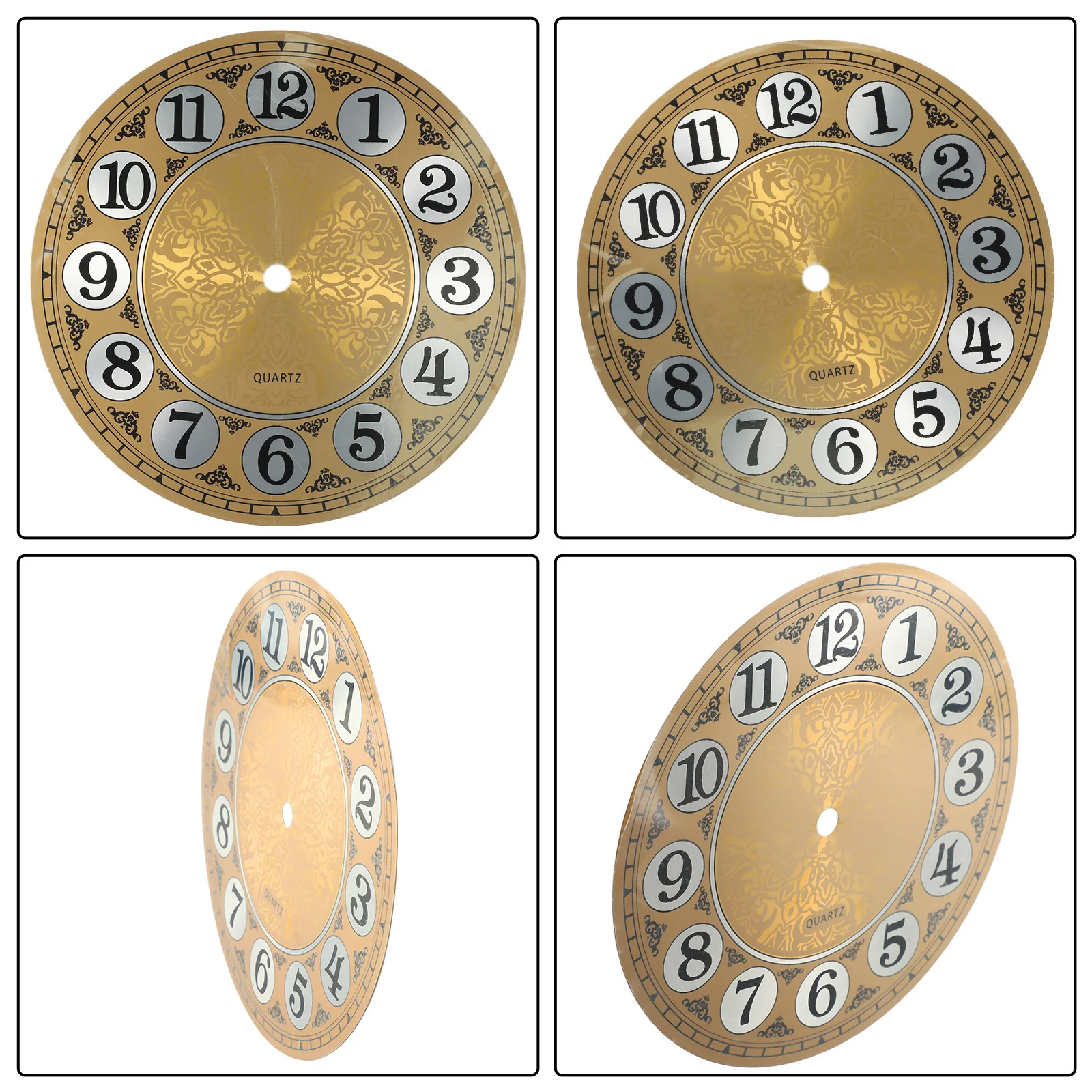 Metal Clock Face Living Room Wall Clock Dial Replacement Parts Quartz Wall Clocks Clear Numbers High-end Appearance Aluminium