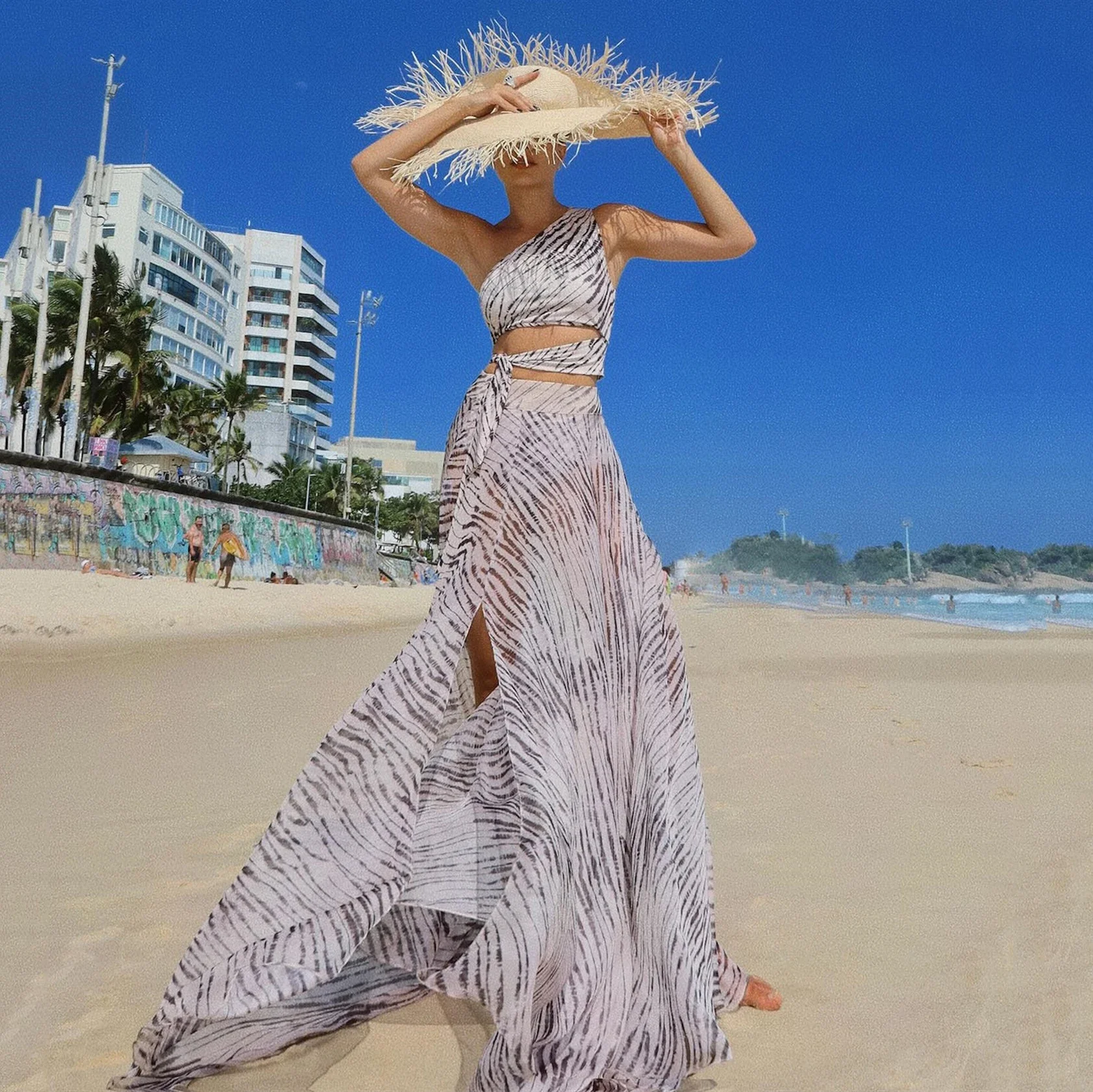 Ein-Schulter-Badeanzug mit Vertuschung, Damen-Bademode, 2025, sexy Bikinis, weiblicher Biquini, Ausschnitt, Badeanzüge, Bodysuit, Kleid, Strandmode