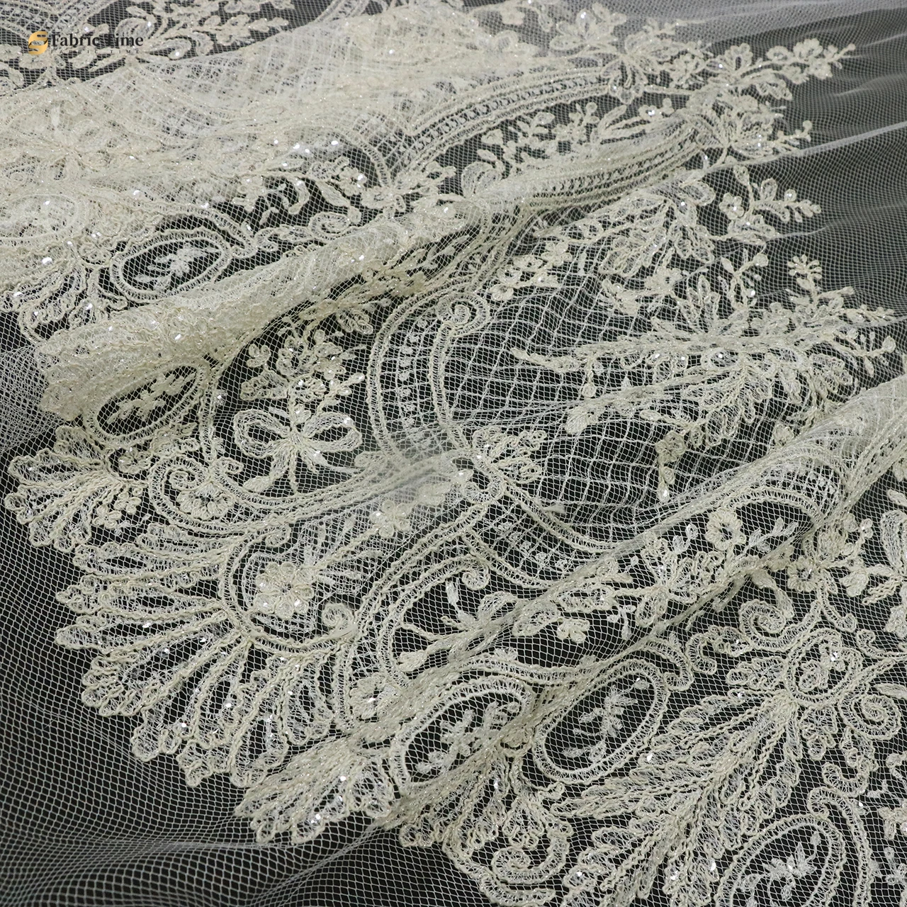 

Абрикосовое Ретро большое сетчатое симметричное волны с блестками и блестками в придворном стиле, кружевное свадебное платье, вечернее платье, вуаль, материалы ручной работы своими руками