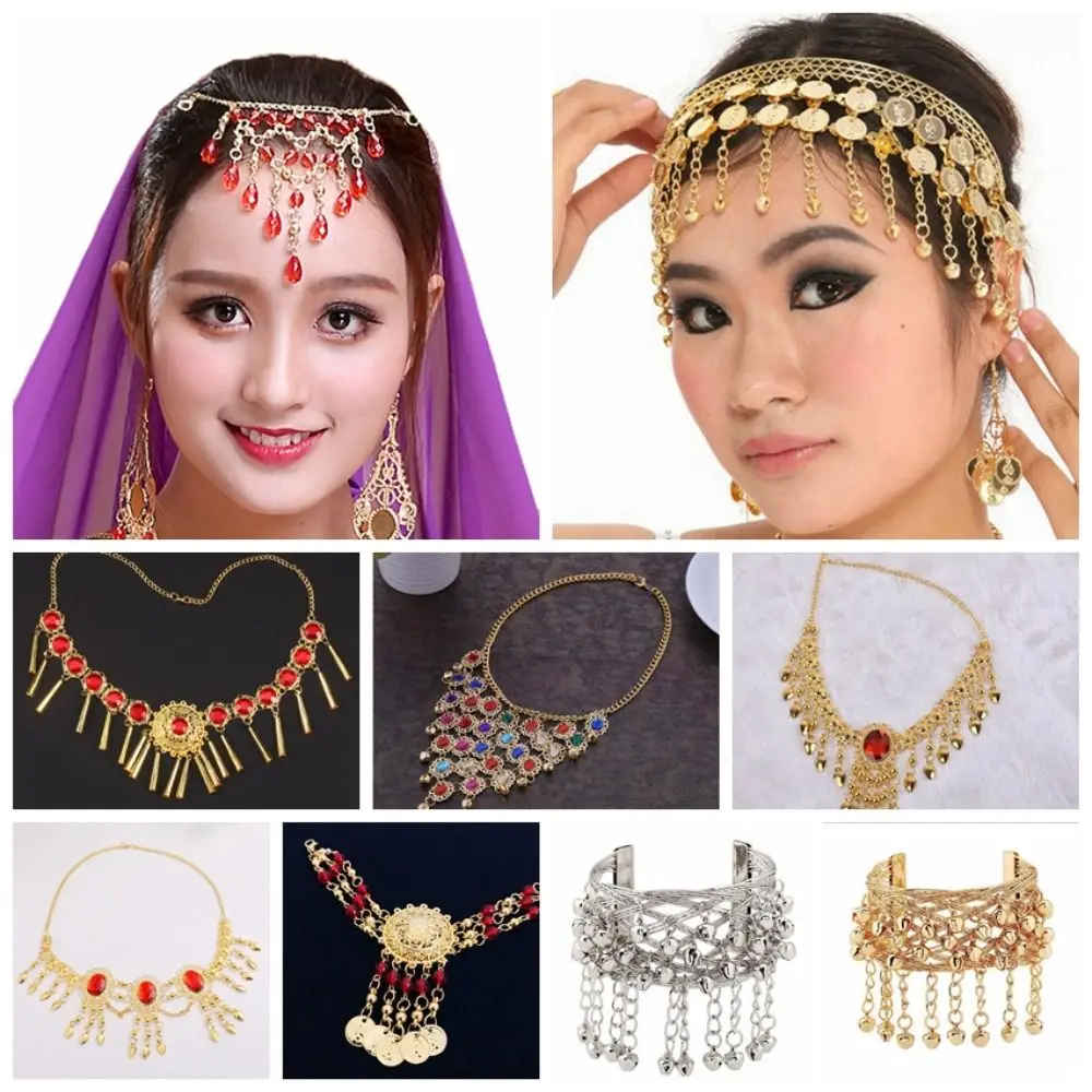 Head Accessories Diamond Sequin Jewelry Sequins Bead Diamond Hairband Necklace Head Chain Belly Dance Costumes Tribal