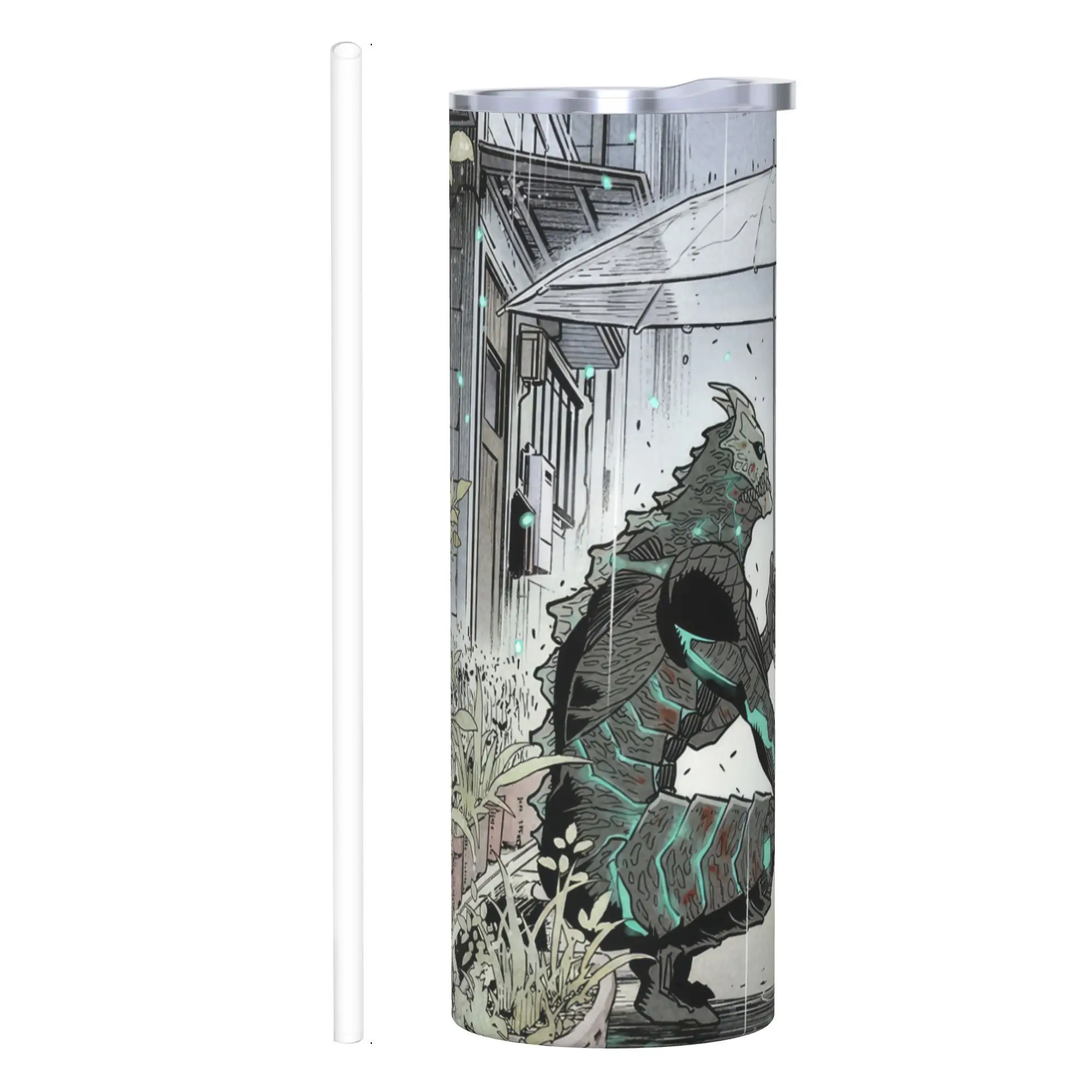 

Stainless Steel 20oz Anime Insulated Cup, Kaiju No.8 Bottle Stainless Sport Outdoor Double Wall Insulated Bottles with Straw ​ ​