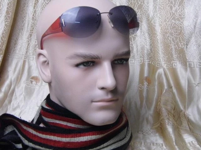 Realistic Fiberglass Mannequin Head for Wigs Hats Headphones Display Male Dummy Doll Head for Fashion And Beauty Supplies