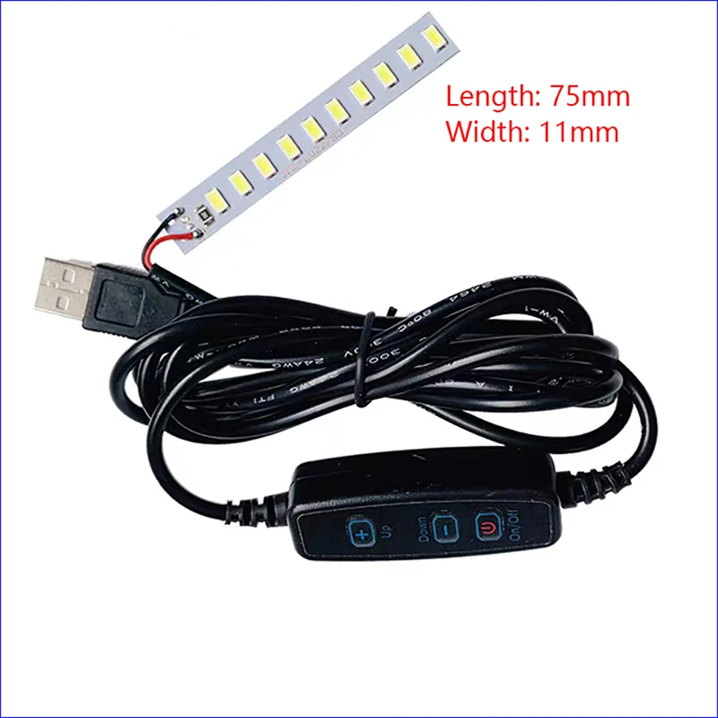 1 pz DC5V dimmerabile 5730 SMD LED lampada 1W 2W 3W 4W 5W 10W LED Light Beads bianco bianco caldo con interruttore di regolazione della luce.