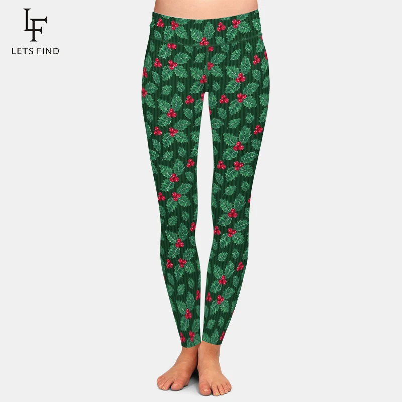 

LETSFIND Super Soft Women Casual Pant Gothic Christmas Digital Print Fitness Leggings High Waist Womens Elastic Leggins Warm