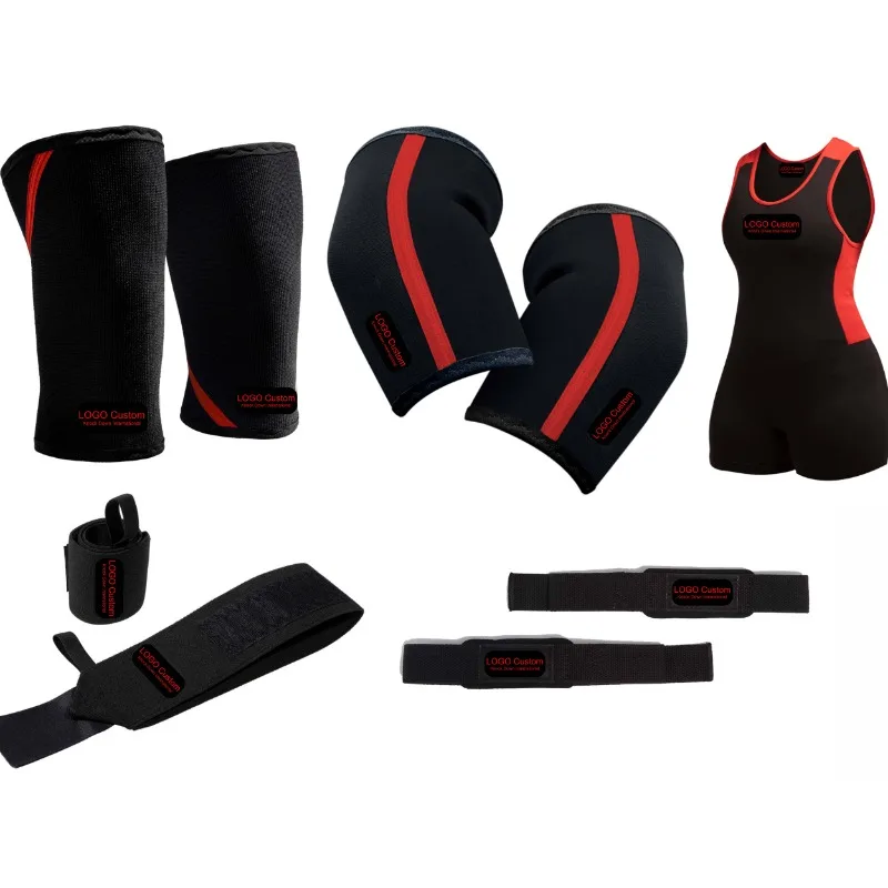 

Gym Fitness Set Knee Sleeve Elbow Sleeve Single Wrist Cover Lifting Belt Power Lifter Gym Fitness Accessories