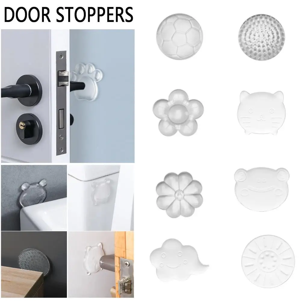 Mute Wall Shockproof Handle Bumpers Transparent Protection stickers Door Stops Anti Collision pads