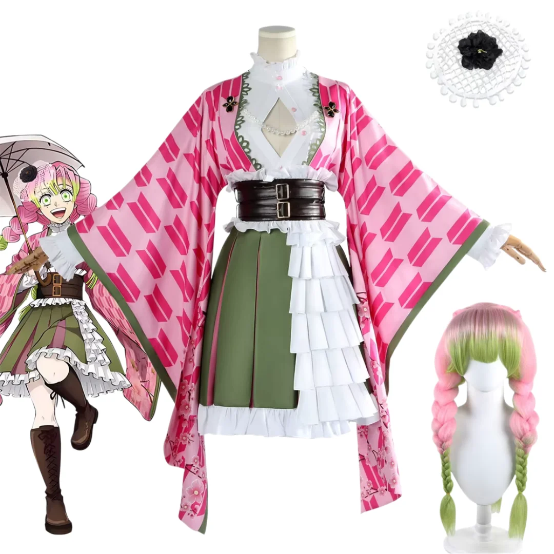 Mitsuri Cosplay Kanroji Mitsuri Cosplay Costume Wig