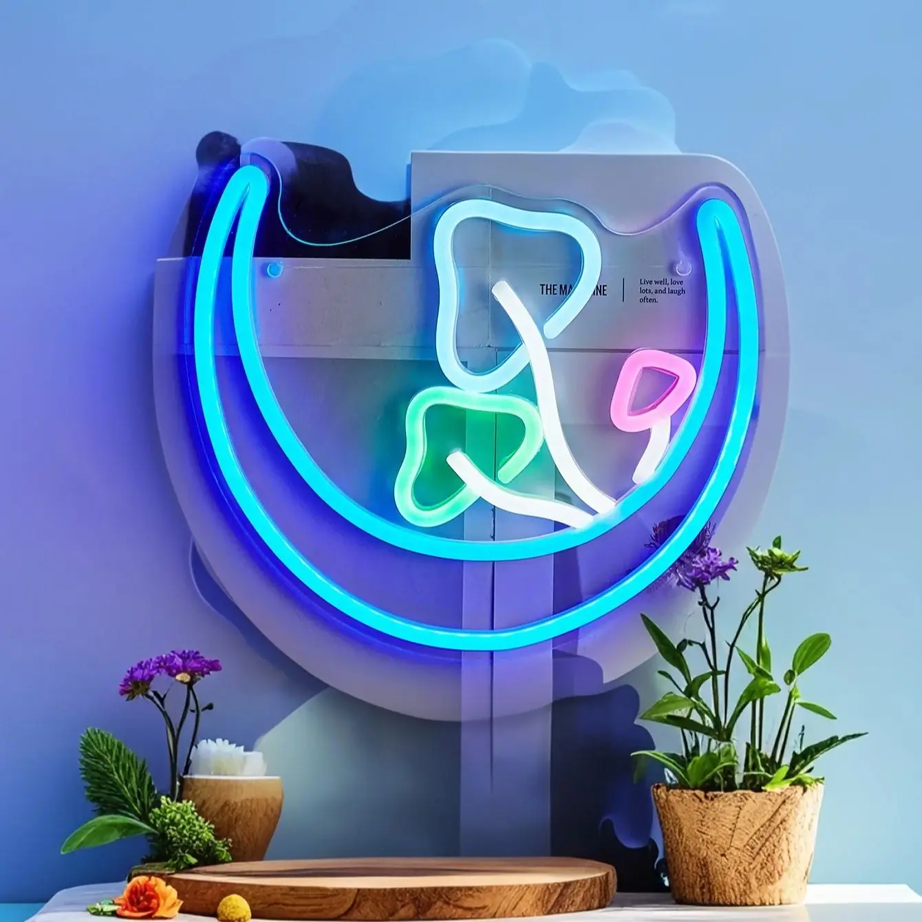 

Chi-buy LED Neon Chi-buy LED Neon Happy Birt USB Powered Neon Signs Night Light 3D Wall Art Bedroom Living Room Decor Lamp Signs