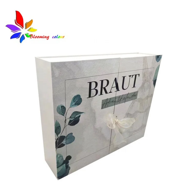 2025customized.Luxury custom cardboard 24 days advent calendar packaging box