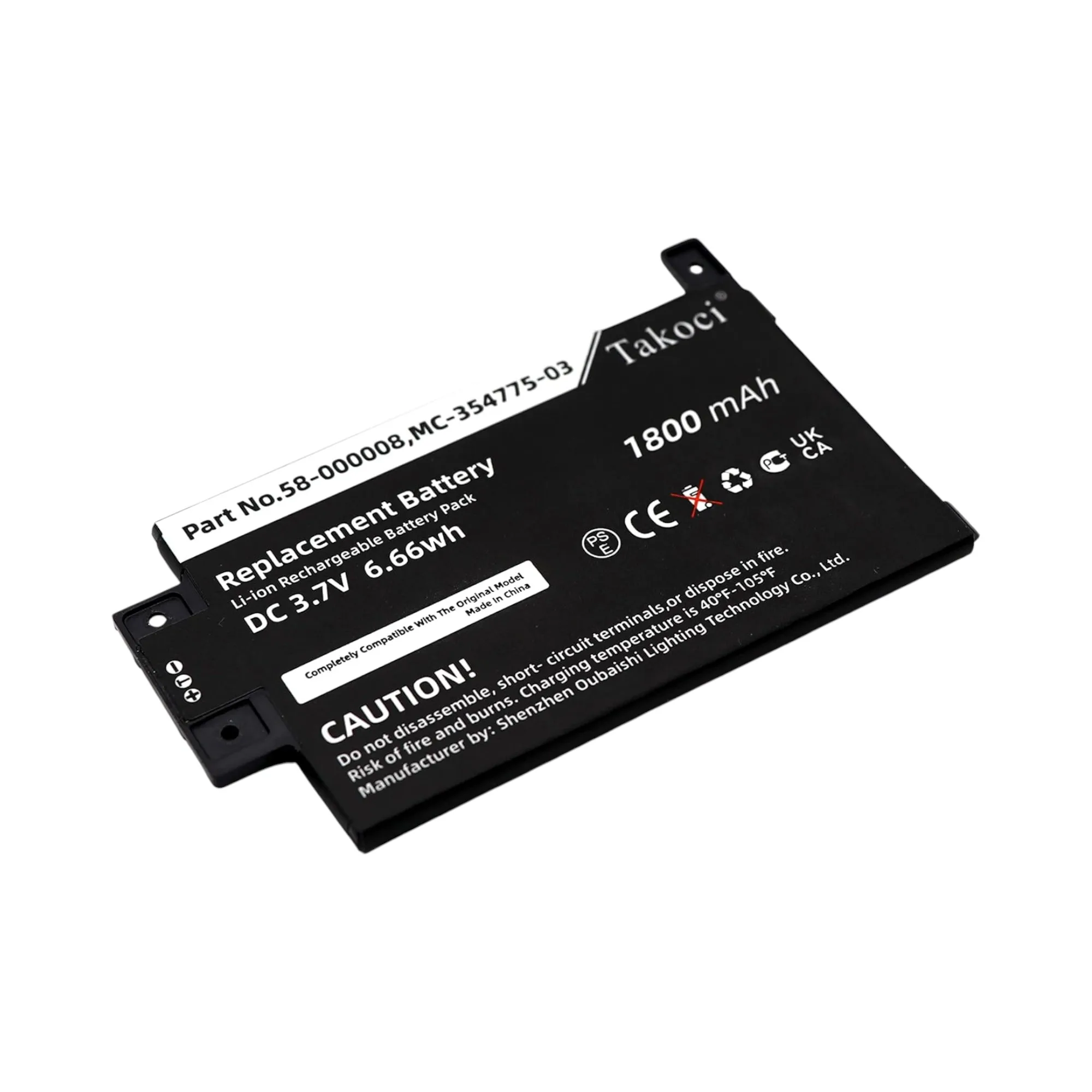 

Replacement Battery 1800mAh for Amazon Kindle Touch 6" 2014 Version S2011-003-A, MC-354775-03, 58-000008, S2011-003-S
