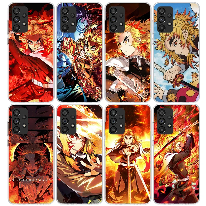 Demon Slayer Rengoku Kyoujurou Phone Case for Samsung Galaxy A15 A25 A35 A55 A14 A24 A34 A54 A13 A23 A33 A53 A12 A22 A32 A52 A05