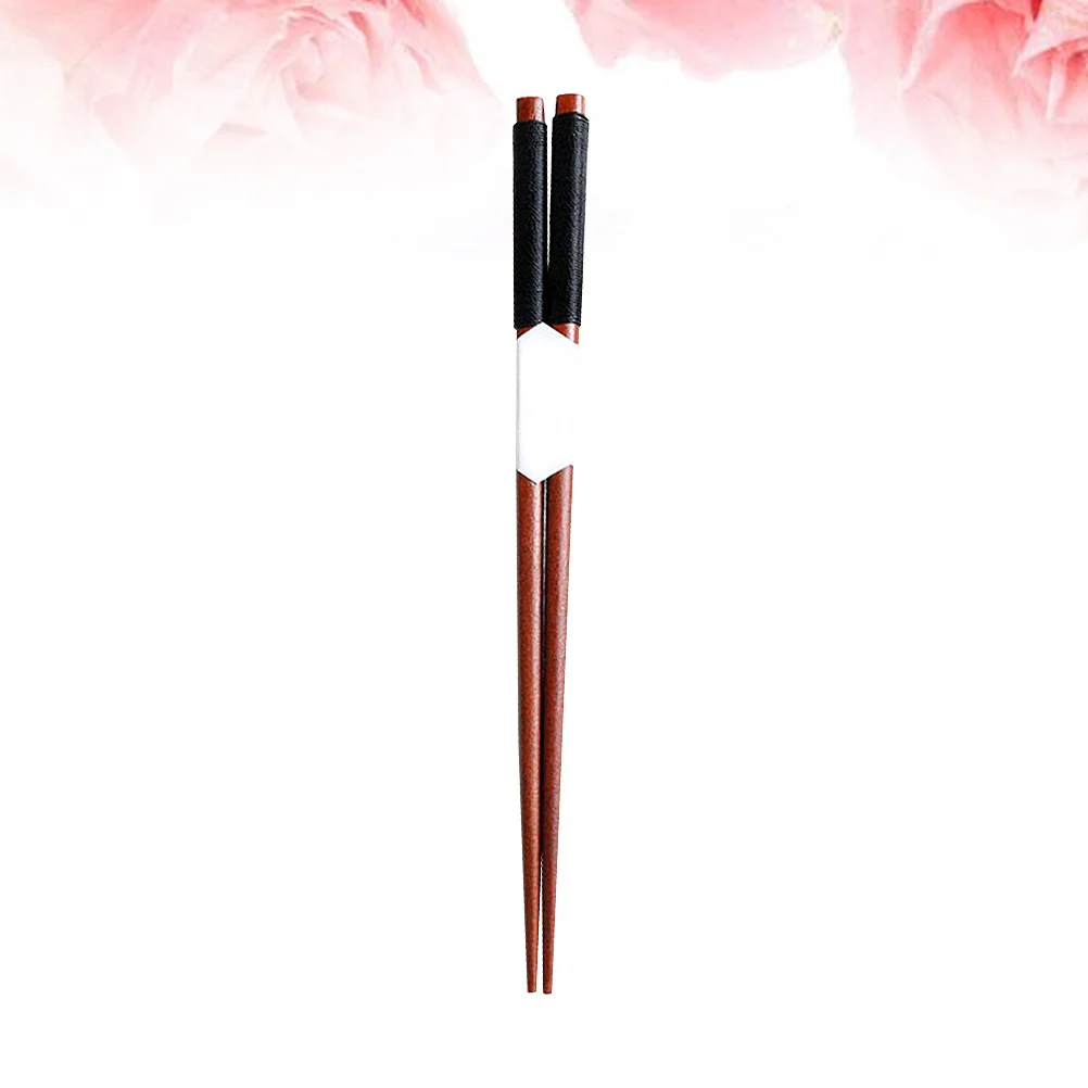 

3pcs Anti-Slip Wooden Chopsticks Natural Reusable Hardwood Smooth Finish Home Dining Set Creative Tableware For Family Gift