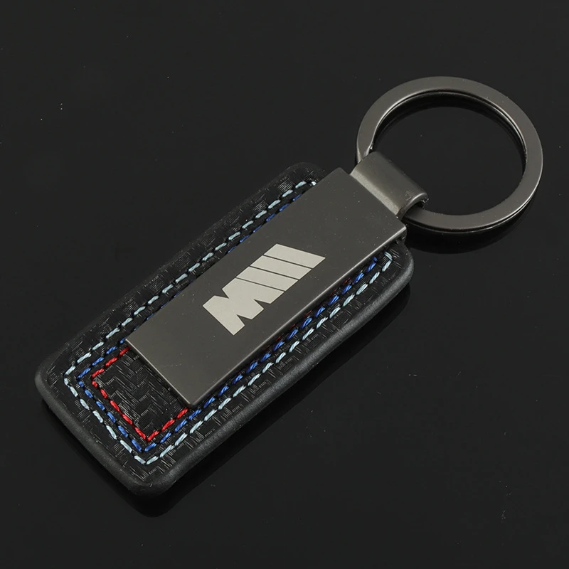 Fibre Emblem Keychain Genuine Leather Carbon Pendant for BMW X1 X2 X3 X5 X4 X6 X7 G30 G20 G32 G11 G12 F40 F30 F20 F10 F34 F07